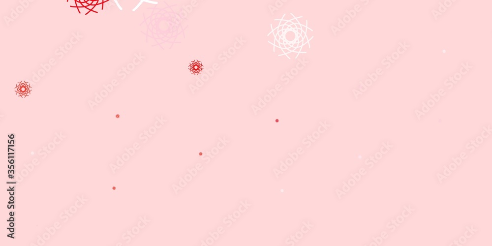 Light Red vector backdrop with chaotic shapes.
