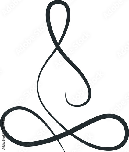 Elegant infinity sign, vector illustration