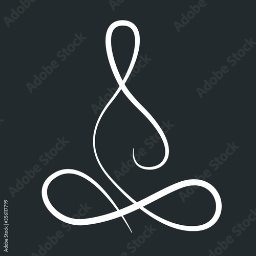 Elegant infinity sign, vector illustration
