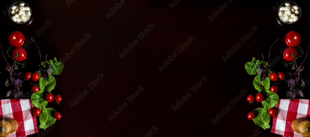 Frame of fresh organic vegetables on a dark wood background. Extremely high resolution Frame of fresh organic vegetables on a dark wood background. Extremely high resolution