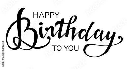 Canvas Print Lettering of Happy Birthday