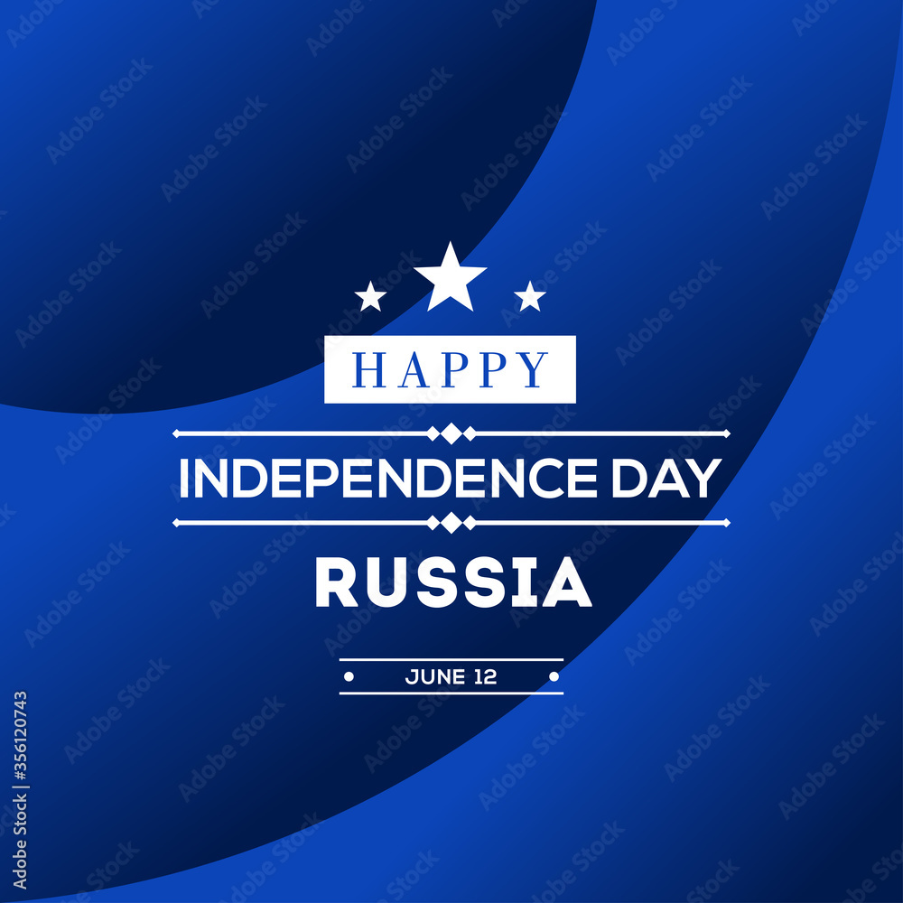 Happy Russia Independence Day Vector Design Illustration For Celebrate Moment