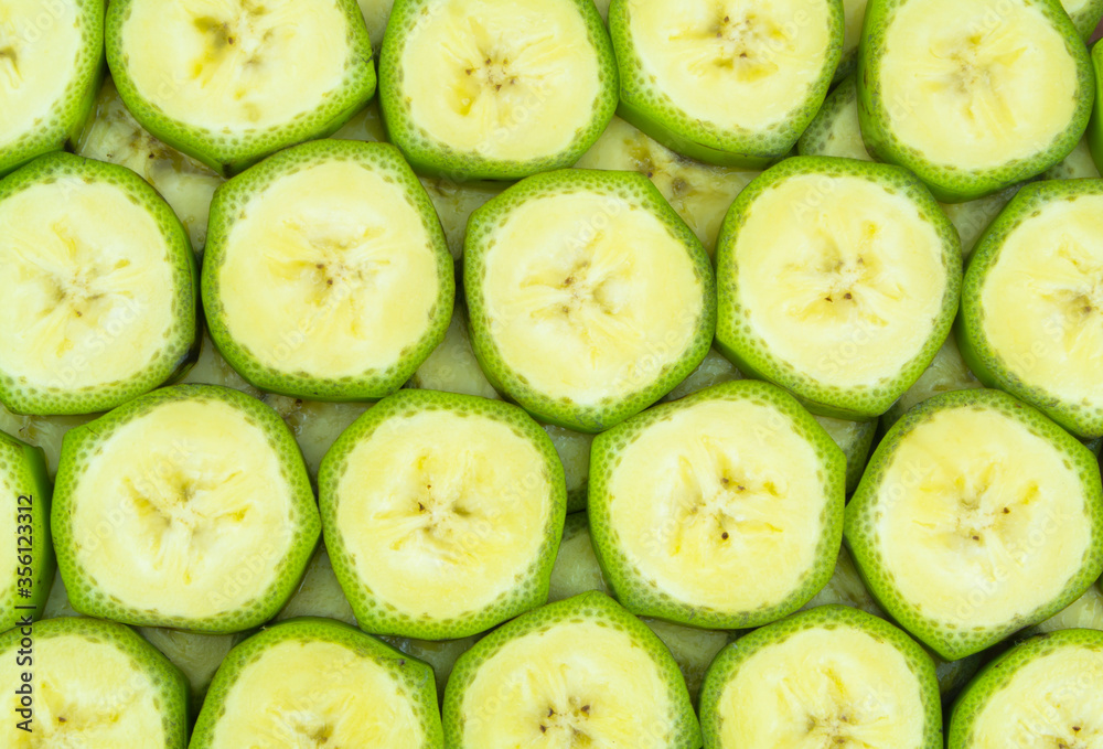 Banana slices background Banana slices background
