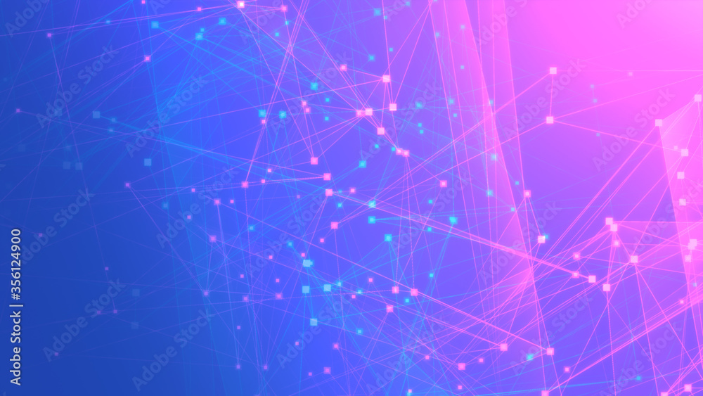 Abstract purple blue polygon tech network with connect technology background. Abstract dots and lines texture background. 3d rendering. Abstract purple blue polygon tech network with connect technology background. Abstract dots and lines texture background. 3d rendering.
