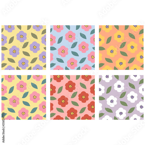 Seamless pattern with decorative flowers. Great for fabric, textile. Vector illustration