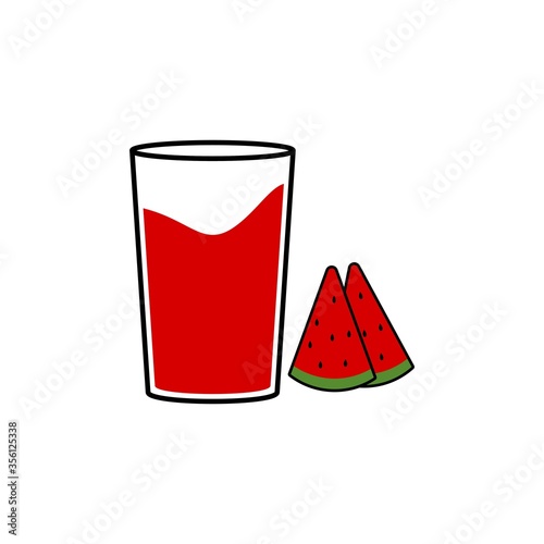 watermelon juice vector design template illustration