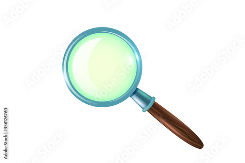 Magnifying Glass Vector flat illustration, isolated on white background. Search Icon vector illustration.