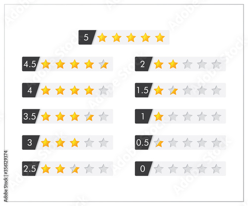 Feedback vector concept. Rank  level of satisfaction rating. User experience. Customer feedback. Review of consumer. feedback in form of yellow stars 