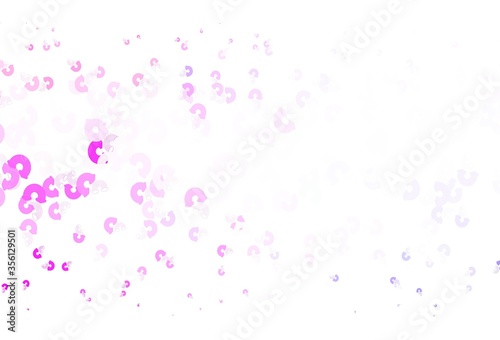 Light Purple, Pink vector template with rainbow signs.