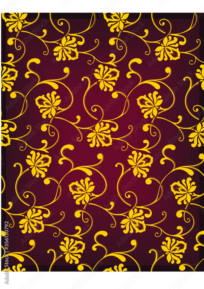 seamless ornament in the classic baroque rococo style