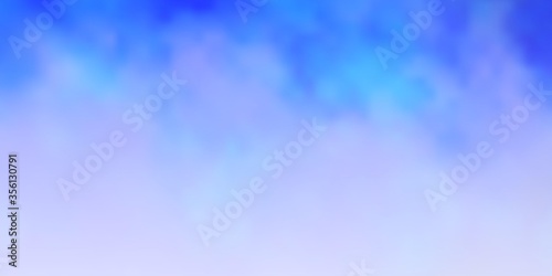 Light BLUE vector pattern with clouds. Abstract colorful clouds on gradient illustration. Pattern for your booklets, leaflets.
