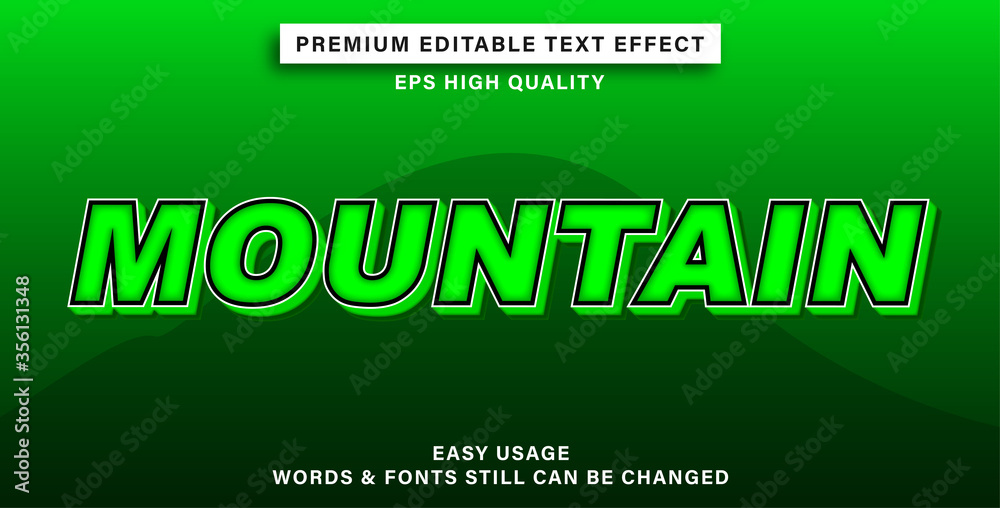 Mountain text effect Mountain text effect