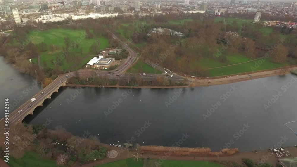 Drone Video The Serpentine Hyde Park London England