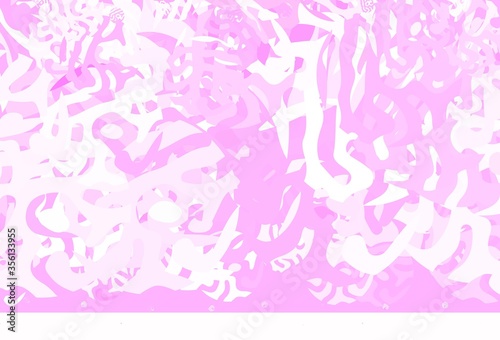 Light Pink vector template with chaotic shapes. © smaria2015
