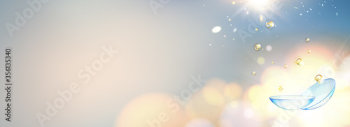 Blue contact lenses for your eye health.