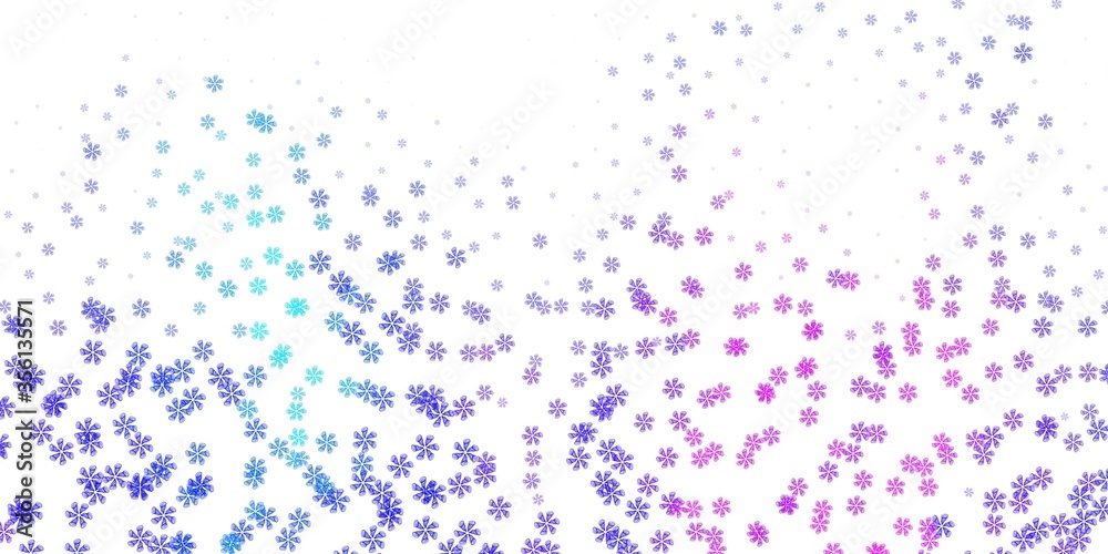 Light pink, blue vector pattern with abstract shapes.