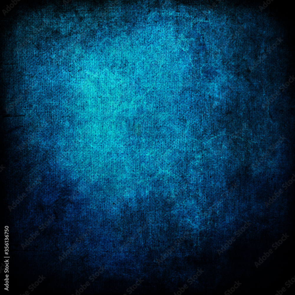 Blue grunge background, old fabric texture
