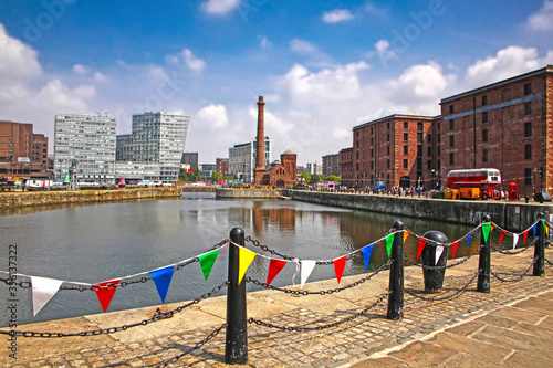 City views of the historic Canning Dock on the River Mersey, which is part of the Port of Liverpool , Northern England, UK. photo