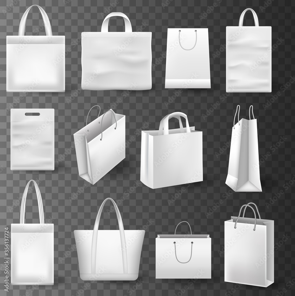 Set of beautiful, realistic shopping bags. Square and horisontal black Shopping bag blank Mockup. Paper package and price tags template isolated Set of beautiful, realistic shopping bags. Square and horisontal black Shopping bag blank Mockup. Paper package and price tags template isolated