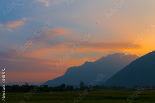 sunrise over the mountains