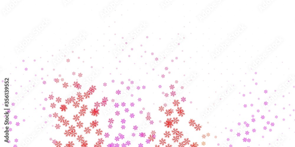 Light pink, yellow vector backdrop with chaotic shapes.