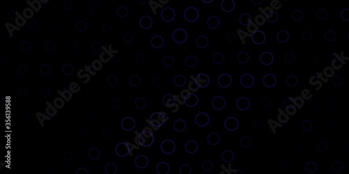 Dark Purple, Pink vector texture with disks. Colorful illustration with gradient dots in nature style. Design for posters, banners.