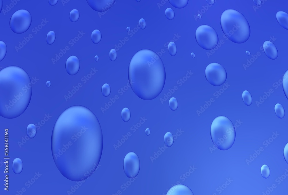 Light BLUE vector pattern with spheres. Blurred decorative design in abstract style with bubbles. New design for ad, poster, banner of your website.