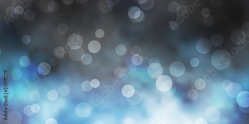 Foto Dark BLUE vector background with bubbles
