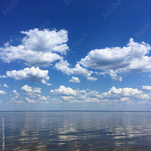 sky and clouds on Kyiv sea