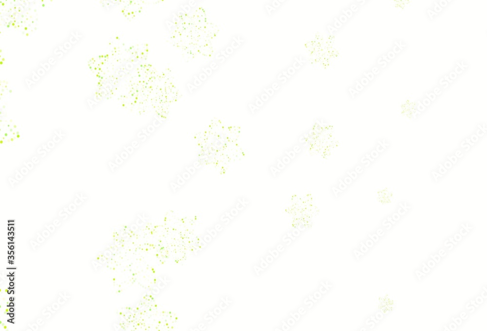 Light Green, Yellow vector doodle layout with flowers.