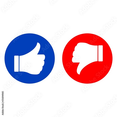 Vector icons of likes and dislikes. Icons used in social media, the web, digital postings.