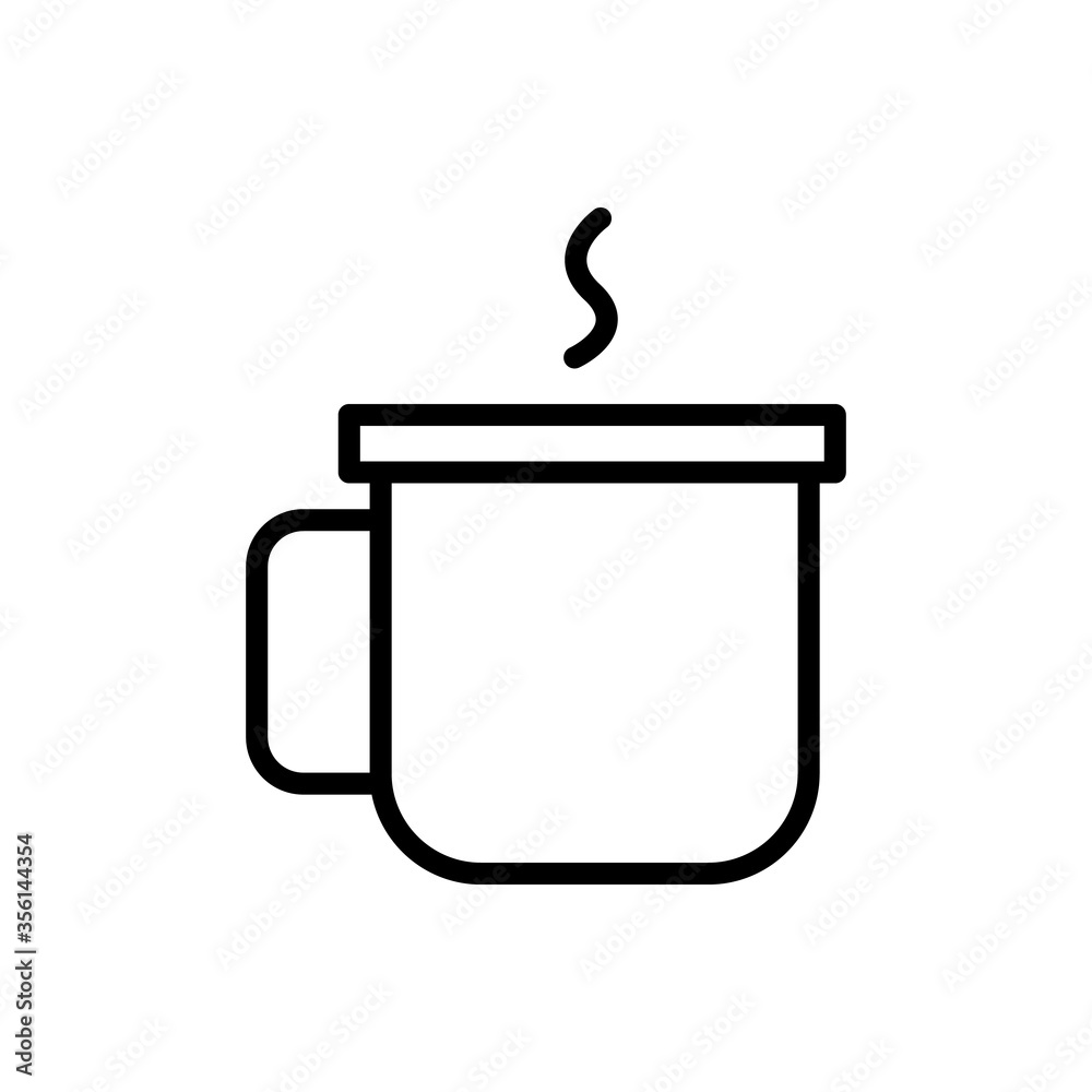 Cup, tea icon. Simple line, outline vector elements of camping icons for ui and ux, website or mobile application Cup, tea icon. Simple line, outline vector elements of camping icons for ui and ux, website or mobile application