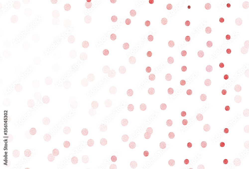 Light Pink, Red vector template with circles.