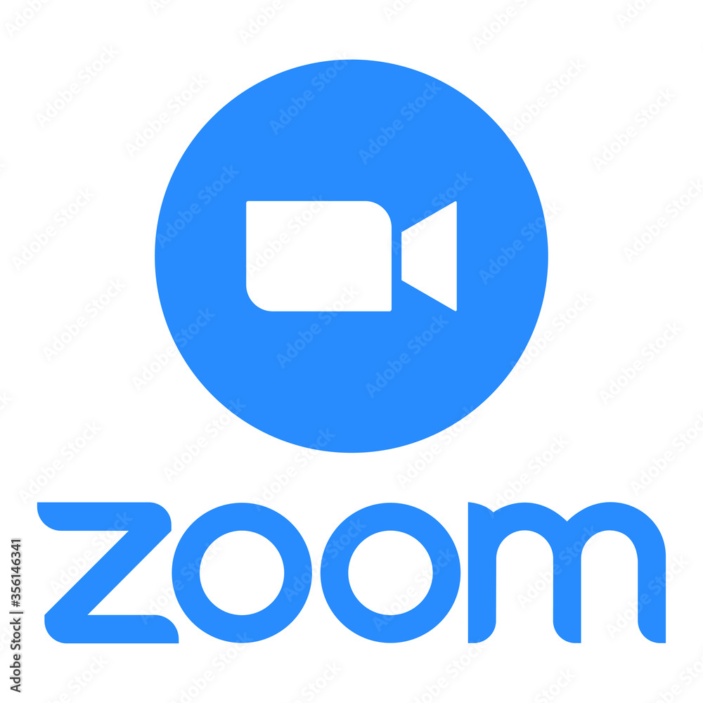 Zoom Video Communications. Zoom logo. Application for video