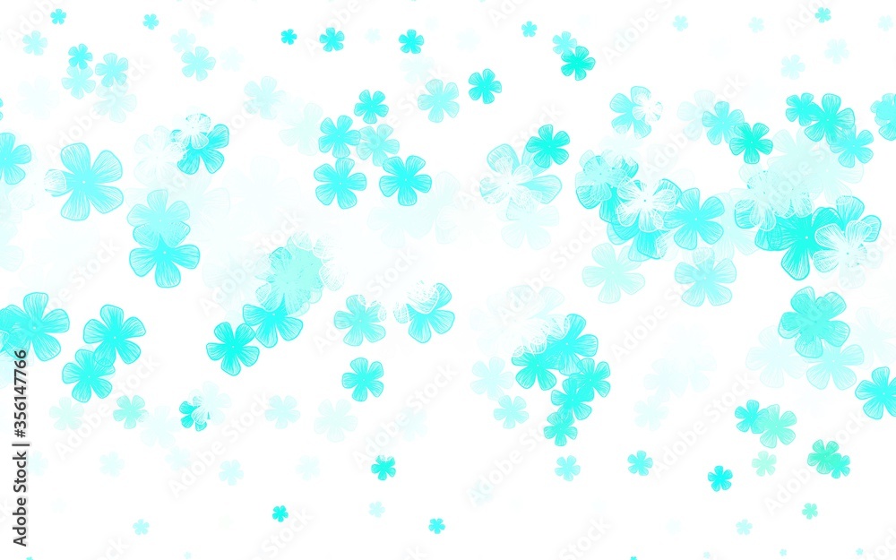 Light Green vector abstract design with flowers. Light Green vector abstract design with flowers.