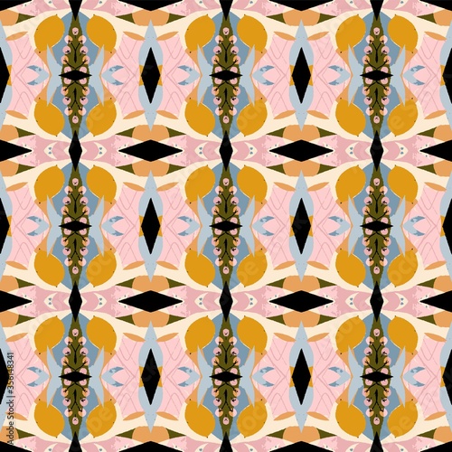 Abstract bright pattern with various shades seamless pattern design composition. Wallpaper, background. Eps 10