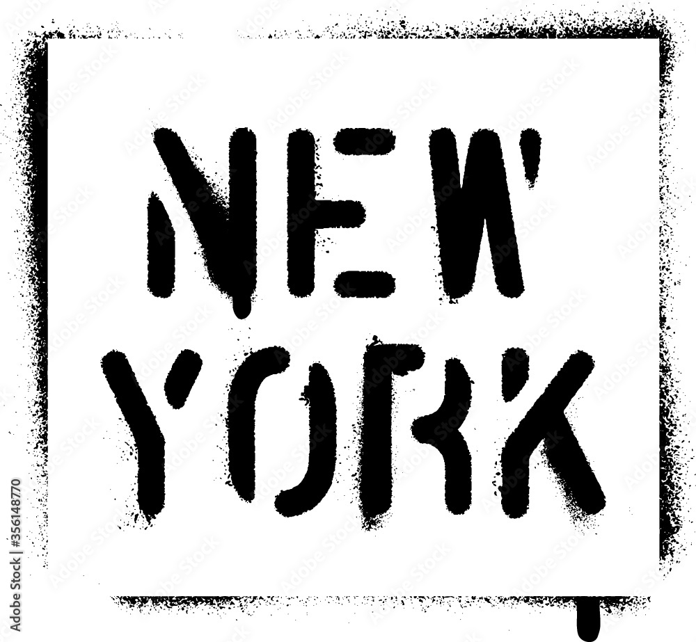 Vecteur Stock ''New York'' spray paint graffiti stencil. | Adobe Stock