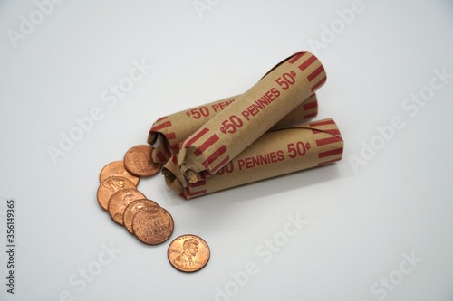 Rolled and loose pennies