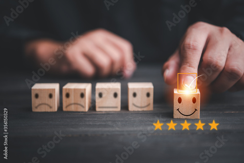 Fotografie, Obraz customer services best excellent business rating experience