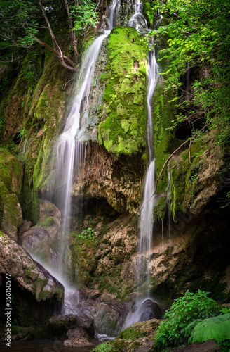 Waterfall in nature.