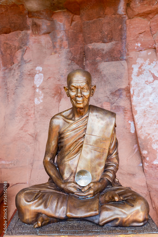 Monk statues at Wat Phu Tok, Bueng Kan, Thailand