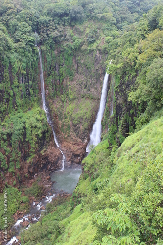 waterfall in the mountains