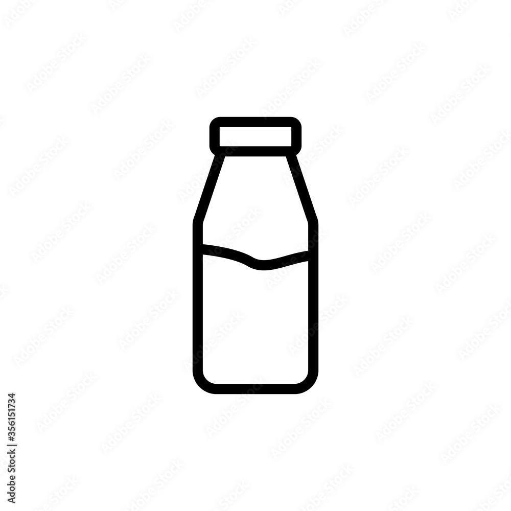 Milk, bottle icon. Simple line, outline vector elements of agriculture icons for ui and ux, website or mobile application
