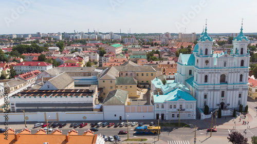 Belarusian city of Hrodna, bird's eye view