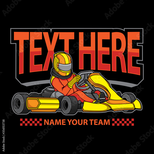 karting race vector logo