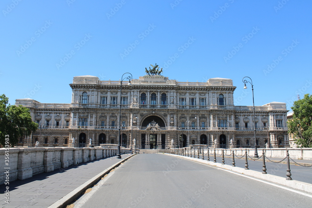 view of building of Supreme Court of Cassation rome italy
