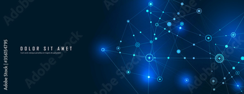 Internet connection abstract sense of science and technology graphic design background. Vector illustration photo