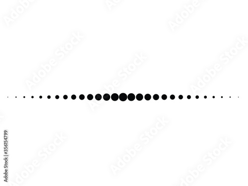 Halftone dots in line form. vector dotted logo. design element