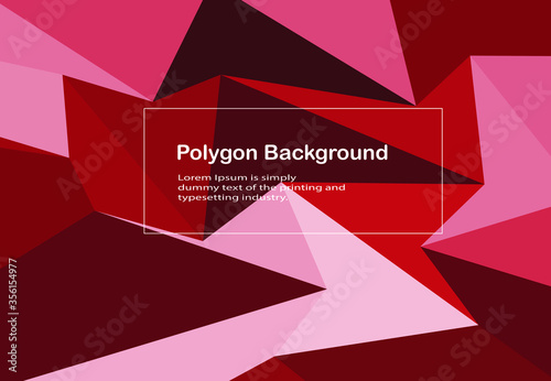 Polygon abstract background design blend,EPS10 design graphic concept with color red.