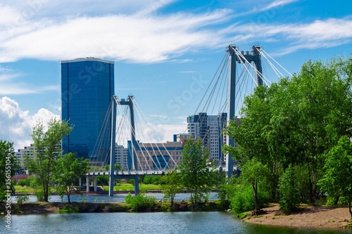 Krasnoyarsk, cable-stayed bridge over the Yenisei 